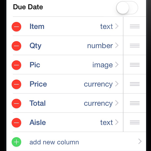 Use columns to keep track of every detail